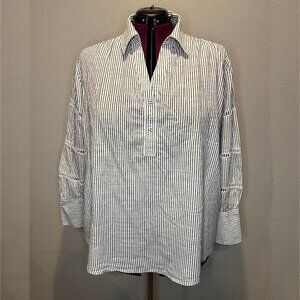 Lane Bryant Cotton Striped L/S Top Size 22/24W